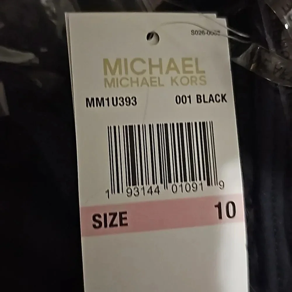 Michael Kors Women's Black Cutout one Piece Gold grommet accent Swimsuit Size 10